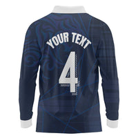 Custom Scotland National Football Long Sleeve Polo Shirt Tartan Patchwork and Sport Lion - Wonder Print Shop