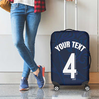 Custom Scotland National Football Luggage Cover Tartan Patchwork and Sport Lion - Wonder Print Shop
