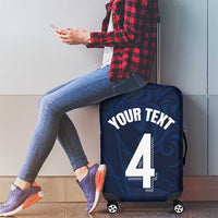 Custom Scotland National Football Luggage Cover Tartan Patchwork and Sport Lion - Wonder Print Shop
