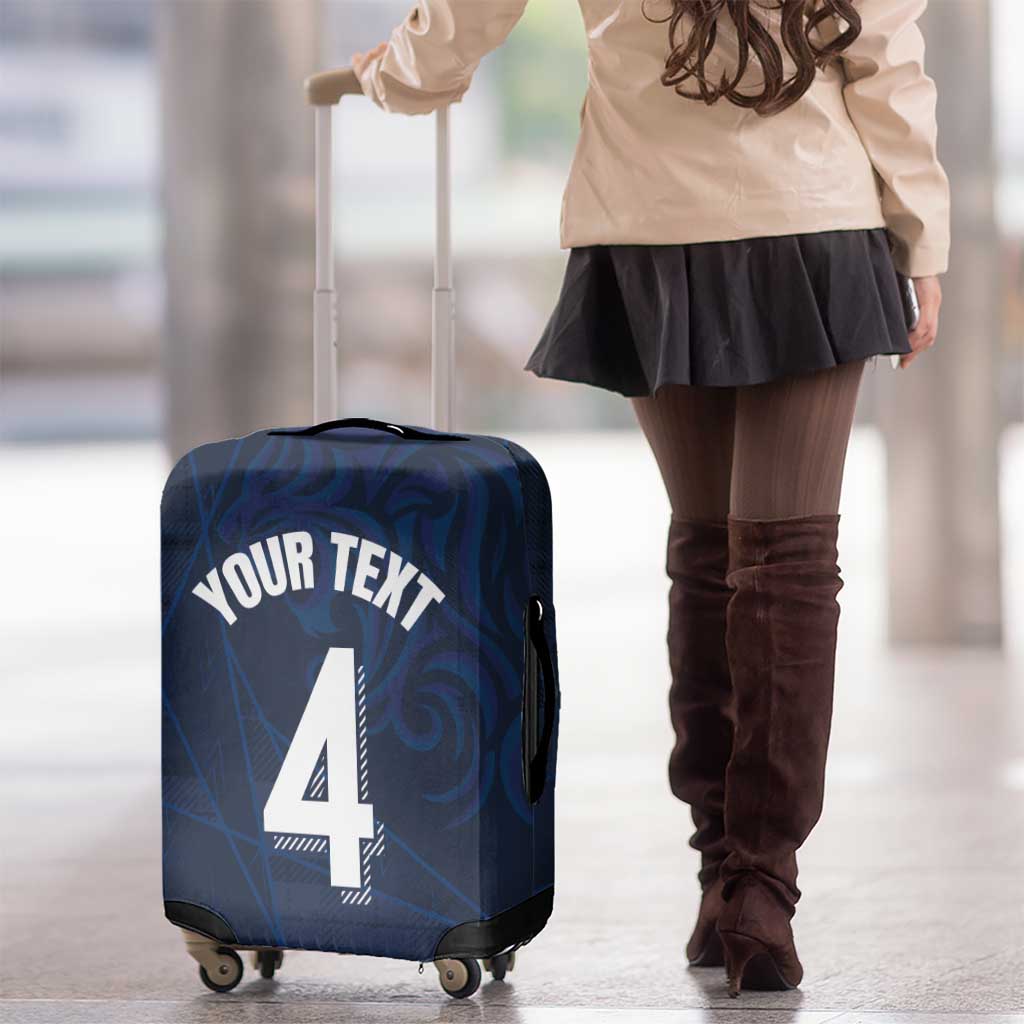 Custom Scotland National Football Luggage Cover Tartan Patchwork and Sport Lion - Wonder Print Shop