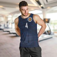 Custom Scotland National Football Men Tank Top Tartan Patchwork and Sport Lion - Wonder Print Shop