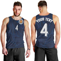 Custom Scotland National Football Men Tank Top Tartan Patchwork and Sport Lion - Wonder Print Shop