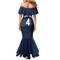Custom Scotland National Football Mermaid Dress Tartan Patchwork and Sport Lion - Wonder Print Shop