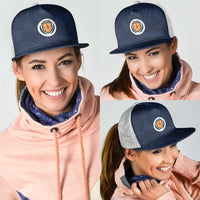 Scotland National Football Mesh Trucker Cap Tartan Patchwork and Sport Lion - Wonder Print Shop