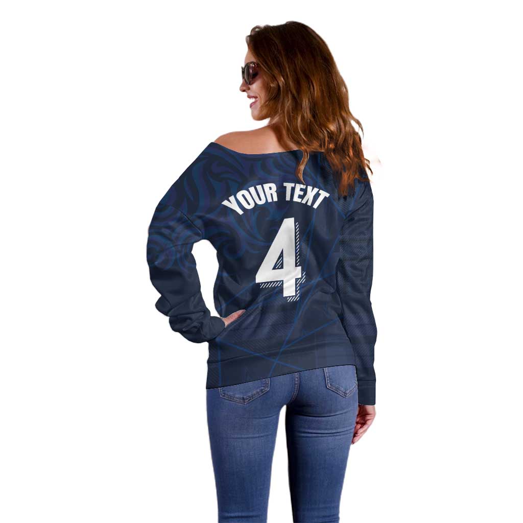 Custom Scotland National Football Off Shoulder Sweater Tartan Patchwork and Sport Lion - Wonder Print Shop