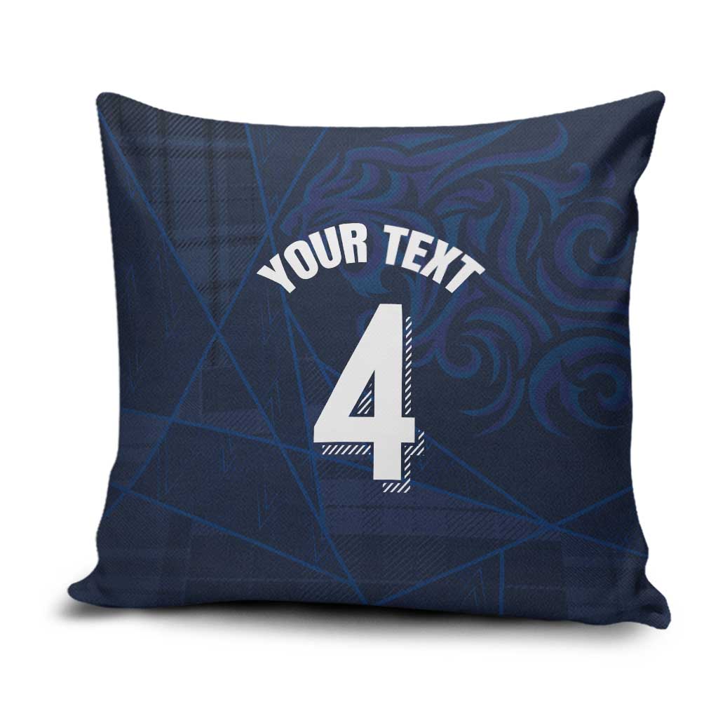 Custom Scotland National Football Pillow Cover Tartan Patchwork and Sport Lion - Wonder Print Shop