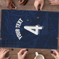Custom Scotland National Football Puzzle Tartan Patchwork and Sport Lion - Wonder Print Shop