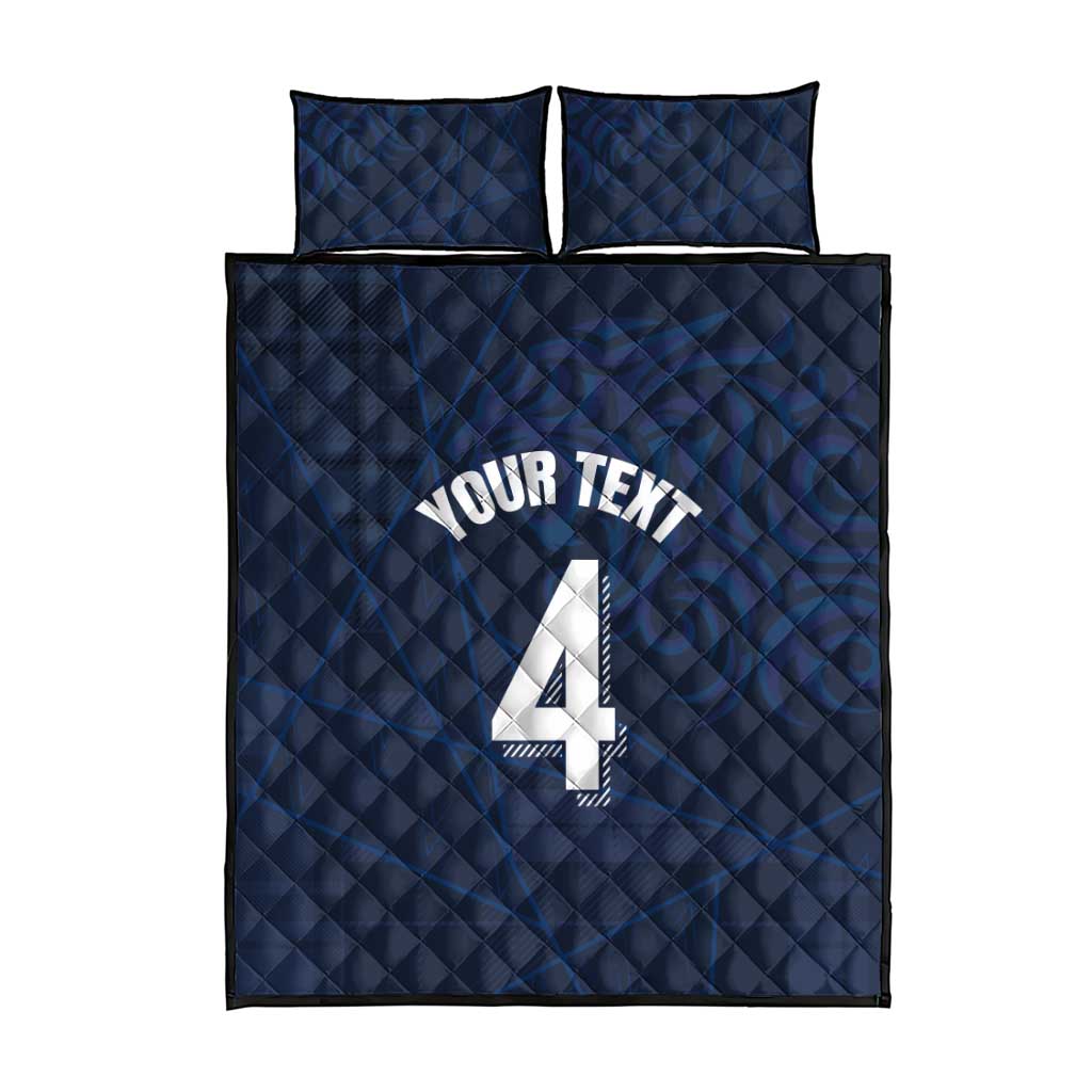 Custom Scotland National Football Quilt Bed Set Tartan Patchwork and Sport Lion - Wonder Print Shop