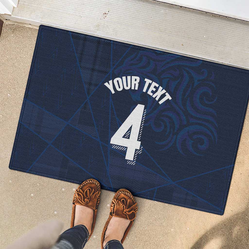 Custom Scotland National Football Rubber Doormat Tartan Patchwork and Sport Lion - Wonder Print Shop