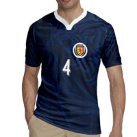 Custom Scotland National Football Rugby Jersey Tartan Patchwork and Sport Lion - Wonder Print Shop