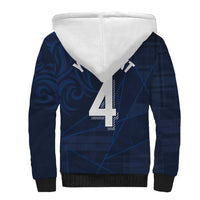 Custom Scotland National Football Sherpa Hoodie Tartan Patchwork and Sport Lion - Wonder Print Shop