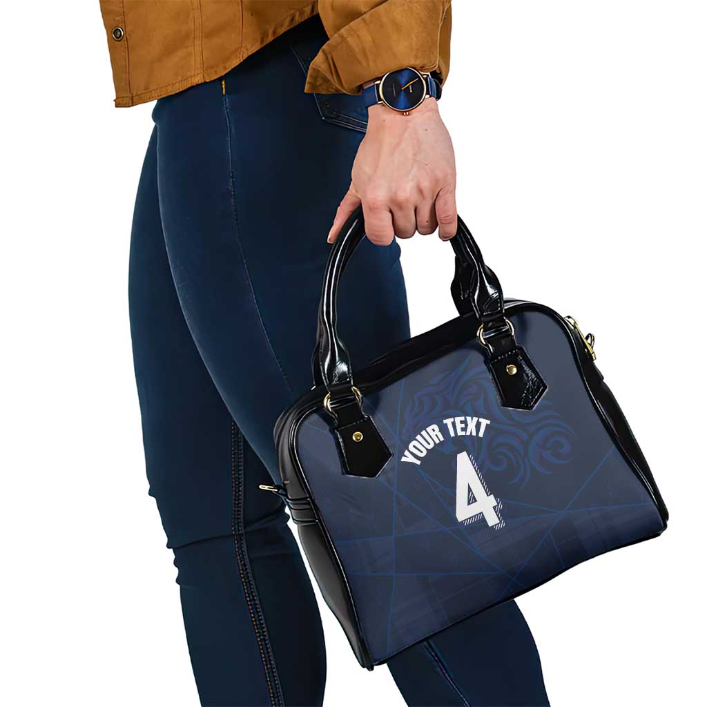 Custom Scotland National Football Shoulder Handbag Tartan Patchwork and Sport Lion - Wonder Print Shop