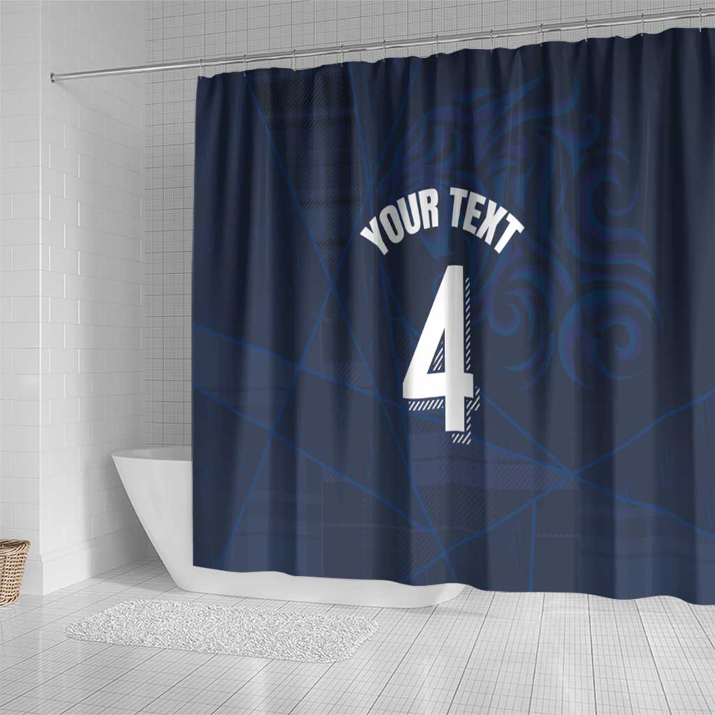 Custom Scotland National Football Shower Curtain Tartan Patchwork and Sport Lion - Wonder Print Shop