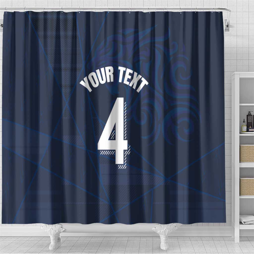 Custom Scotland National Football Shower Curtain Tartan Patchwork and Sport Lion - Wonder Print Shop