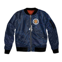 Custom Scotland National Football Sleeve Zip Bomber Jacket Tartan Patchwork and Sport Lion - Wonder Print Shop