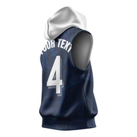 Custom Scotland National Football Sleeveless Hoodie Tartan Patchwork and Sport Lion - Wonder Print Shop