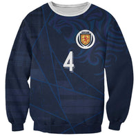 Custom Scotland National Football Sweatshirt Tartan Patchwork and Sport Lion - Wonder Print Shop