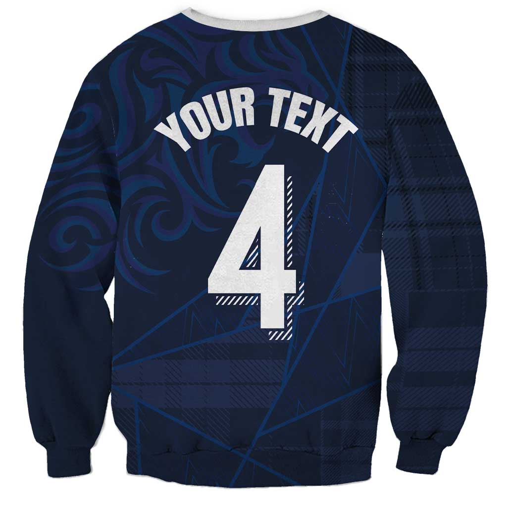 Custom Scotland National Football Sweatshirt Tartan Patchwork and Sport Lion - Wonder Print Shop