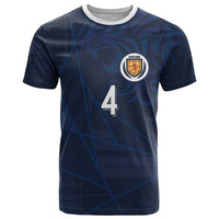 Custom Scotland National Football T Shirt Tartan Patchwork and Sport Lion - Wonder Print Shop