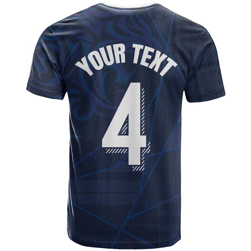 Custom Scotland National Football T Shirt Tartan Patchwork and Sport Lion - Wonder Print Shop