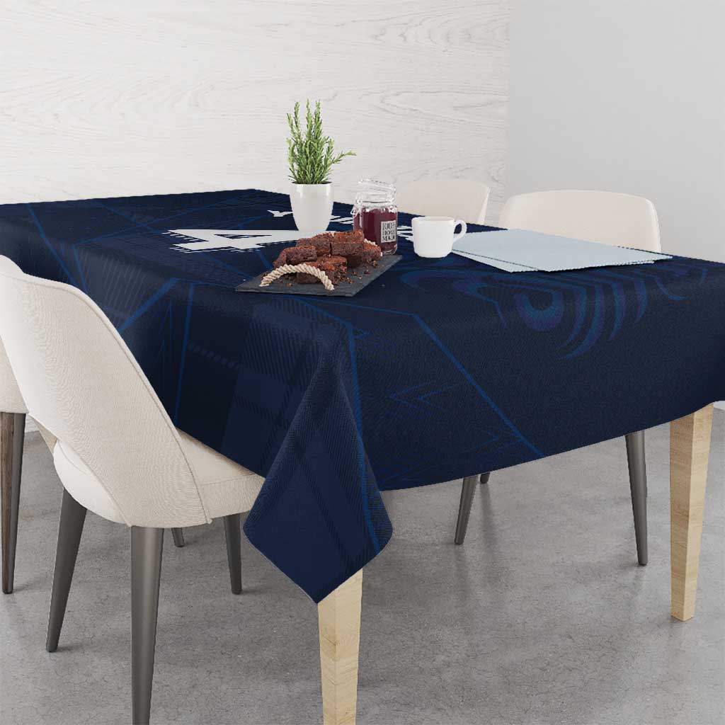 Custom Scotland National Football Tablecloth Tartan Patchwork and Sport Lion - Wonder Print Shop