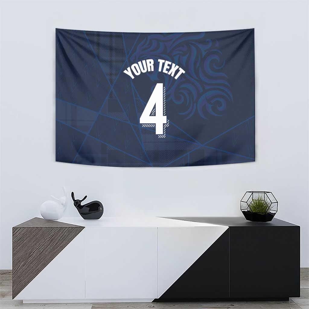 Custom Scotland National Football Tapestry Tartan Patchwork and Sport Lion - Wonder Print Shop