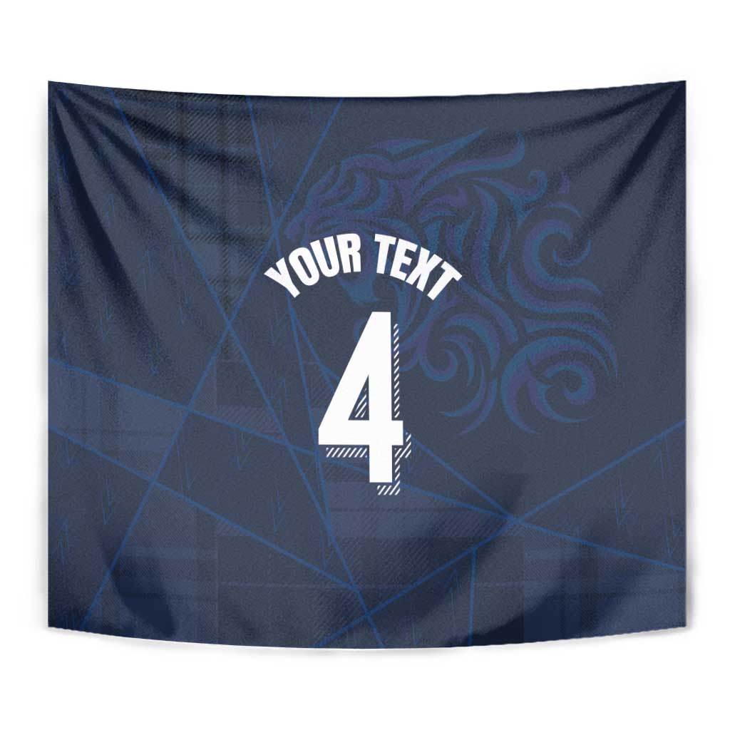 Custom Scotland National Football Tapestry Tartan Patchwork and Sport Lion - Wonder Print Shop
