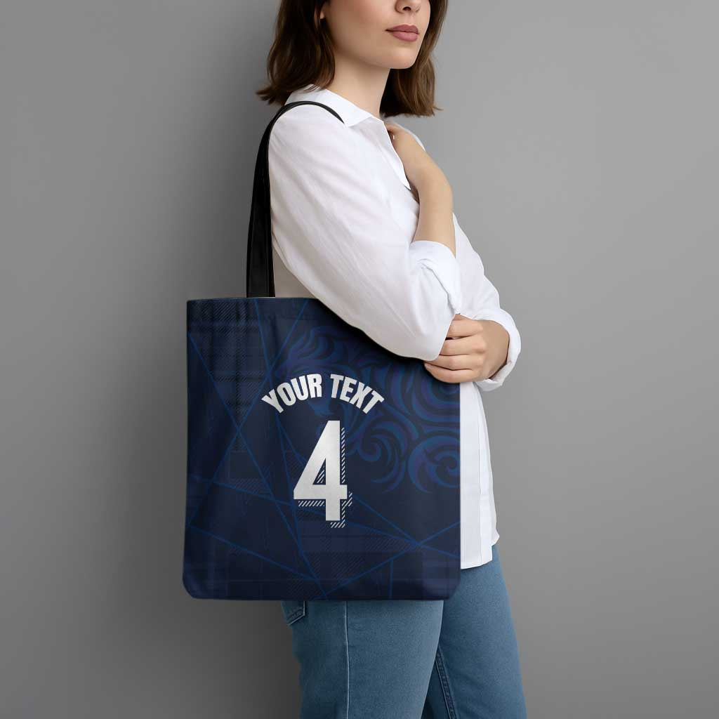 Custom Scotland National Football Tote Bag Tartan Patchwork and Sport Lion - Wonder Print Shop