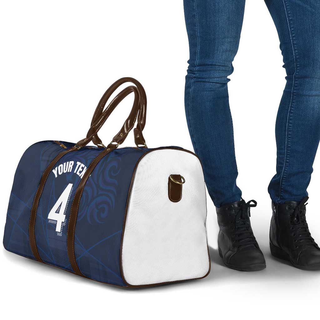 Custom Scotland National Football Travel Bag Tartan Patchwork and Sport Lion - Wonder Print Shop