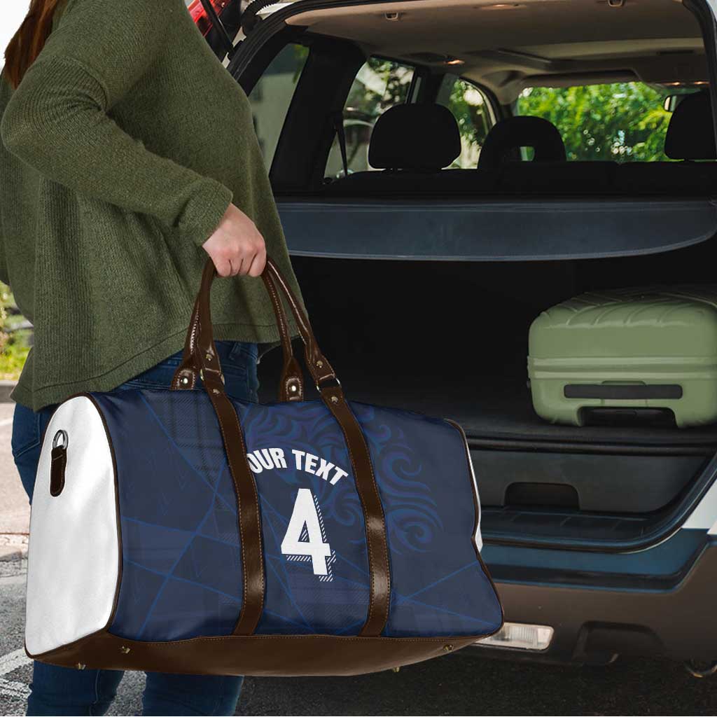 Custom Scotland National Football Travel Bag Tartan Patchwork and Sport Lion - Wonder Print Shop