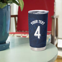 Custom Scotland National Football Tumbler Cup Tartan Patchwork and Sport Lion - Wonder Print Shop