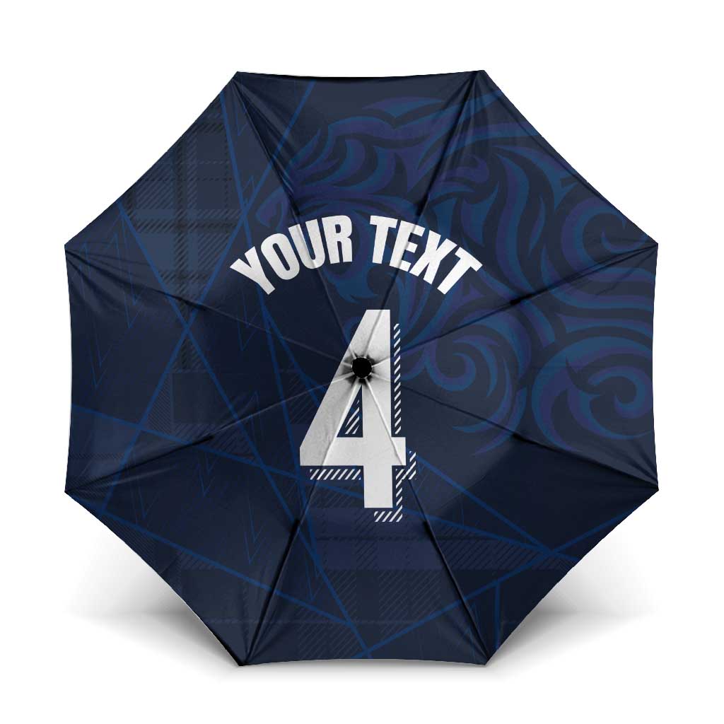 Custom Scotland National Football Umbrella Tartan Patchwork and Sport Lion - Wonder Print Shop