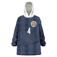 Custom Scotland National Football Wearable Blanket Hoodie Tartan Patchwork and Sport Lion - Wonder Print Shop