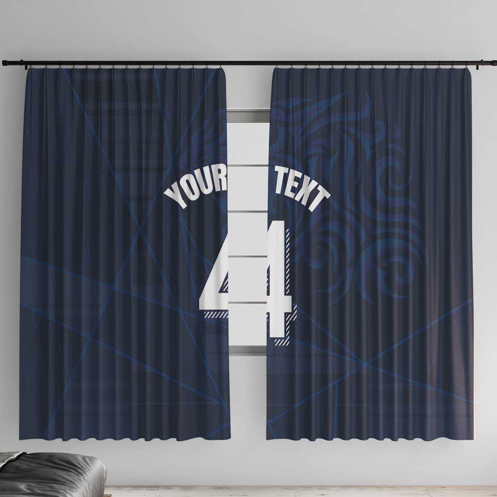 Custom Scotland National Football Window Curtain Tartan Patchwork and Sport Lion - Wonder Print Shop