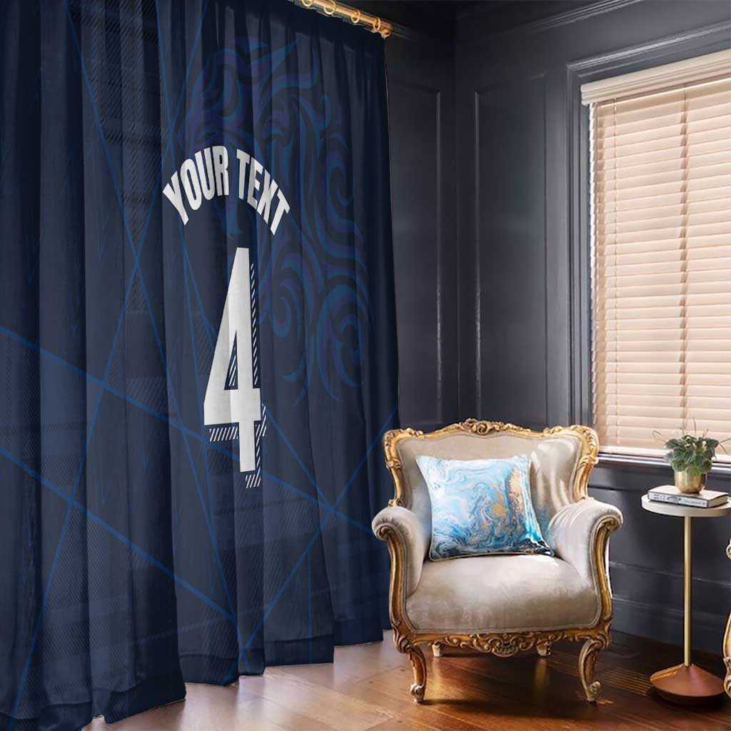 Custom Scotland National Football Window Curtain Tartan Patchwork and Sport Lion - Wonder Print Shop