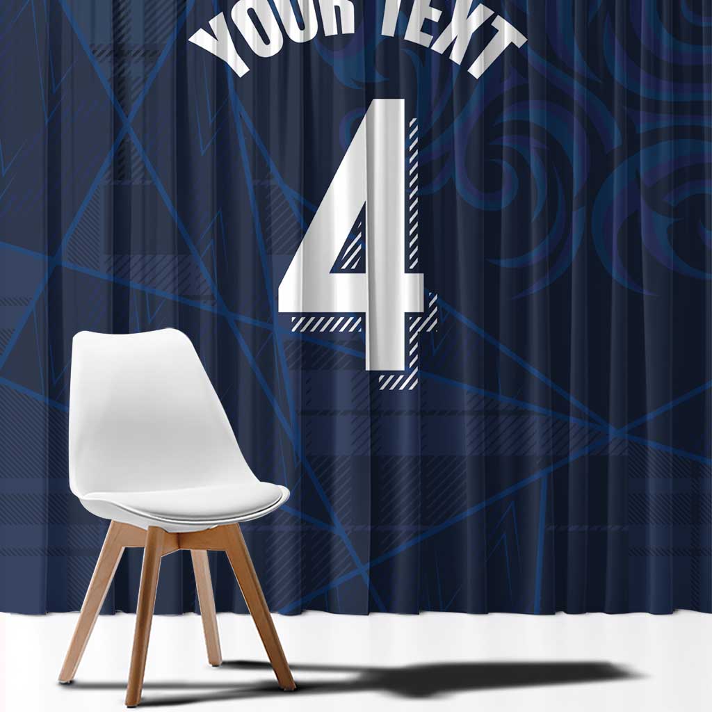 Custom Scotland National Football Window Curtain Tartan Patchwork and Sport Lion - Wonder Print Shop