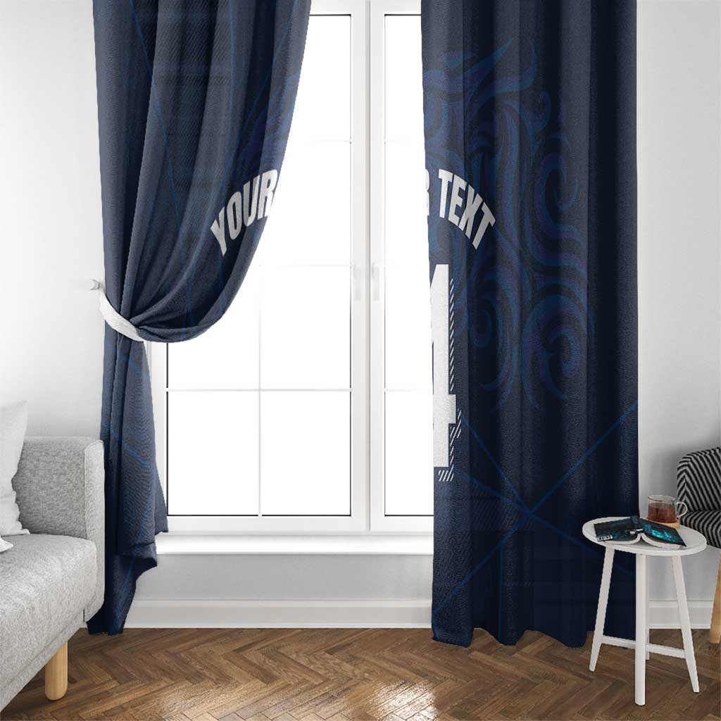 Custom Scotland National Football Window Curtain Tartan Patchwork and Sport Lion - Wonder Print Shop