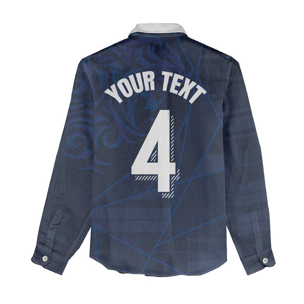 Custom Scotland National Football Women Casual Shirt Tartan Patchwork and Sport Lion - Wonder Print Shop