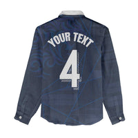 Custom Scotland National Football Women Casual Shirt Tartan Patchwork and Sport Lion - Wonder Print Shop