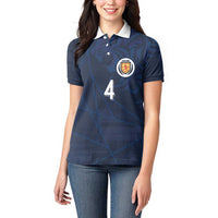 Custom Scotland National Football Women Polo Shirt Tartan Patchwork and Sport Lion - Wonder Print Shop