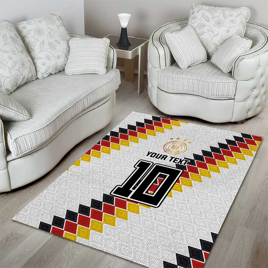 Custom Germany National Football Area Rug Inspired German Flag and Bavarian Renaissance Motifs - Wonder Print Shop