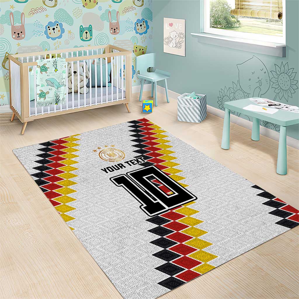 Custom Germany National Football Area Rug Inspired German Flag and Bavarian Renaissance Motifs - Wonder Print Shop