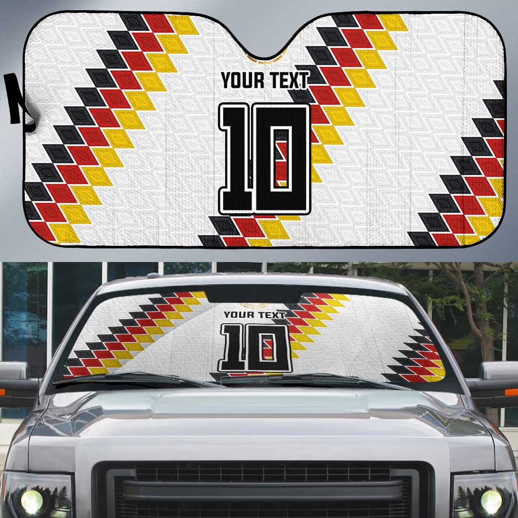 Custom Germany National Football Auto Sun Shade Inspired German Flag and Bavarian Renaissance Motifs - Wonder Print Shop