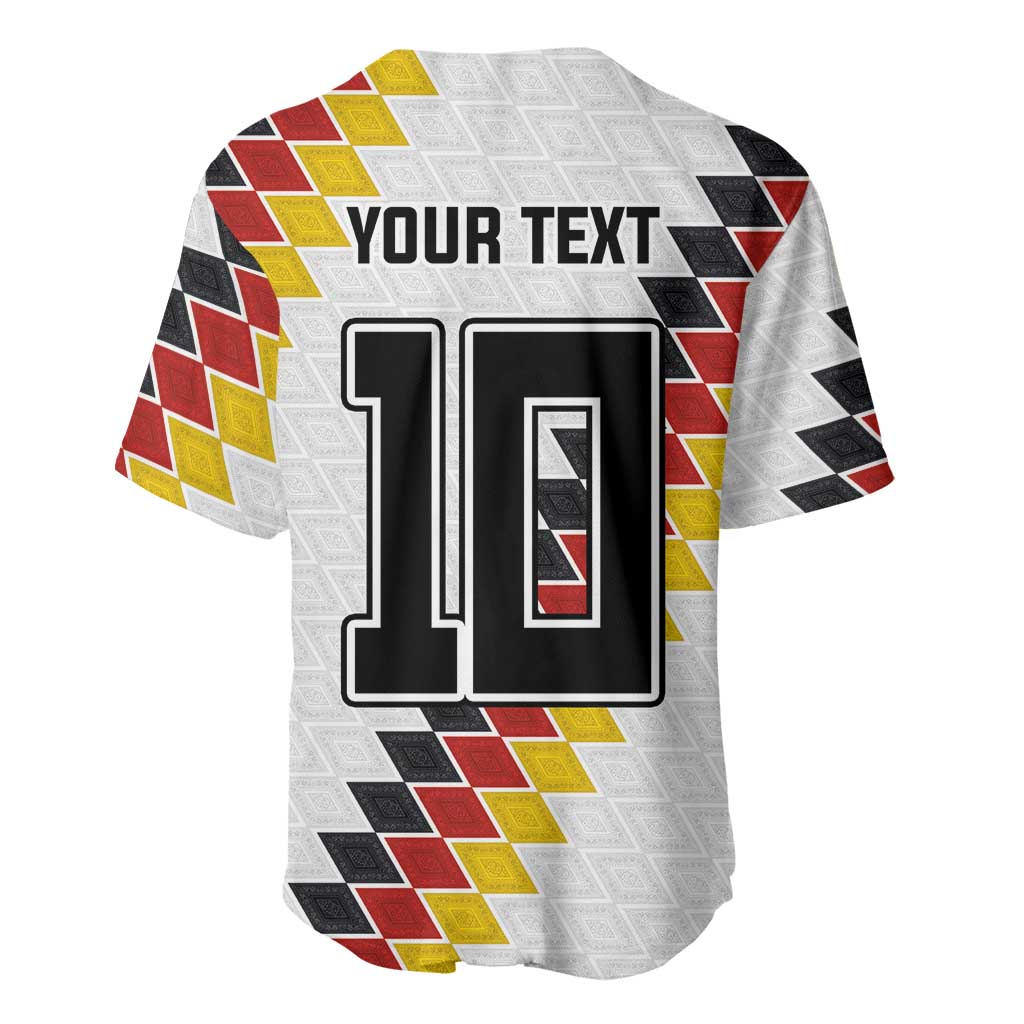 Custom Germany National Football Baseball Jersey Inspired German Flag and Bavarian Renaissance Motifs - Wonder Print Shop