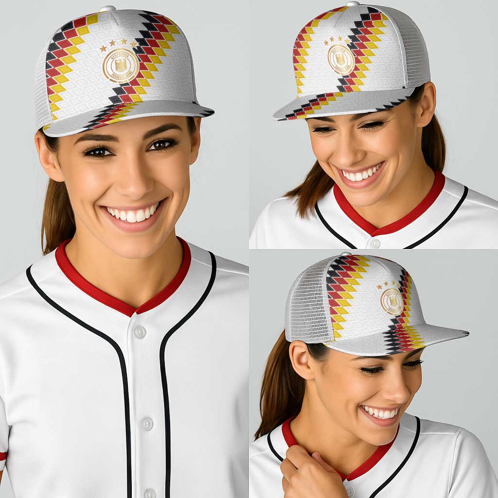 Germany National Football Baseball Net Cap Inspired by German Flag and Bavarian Renaissance Ornaments Motifs - Wonder Print Shop