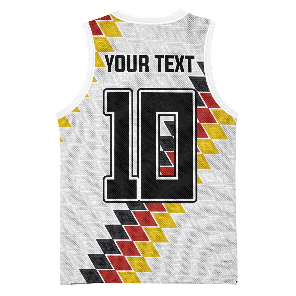 Custom Germany National Football Basketball Jersey Inspired German Flag and Bavarian Renaissance Motifs - Wonder Print Shop