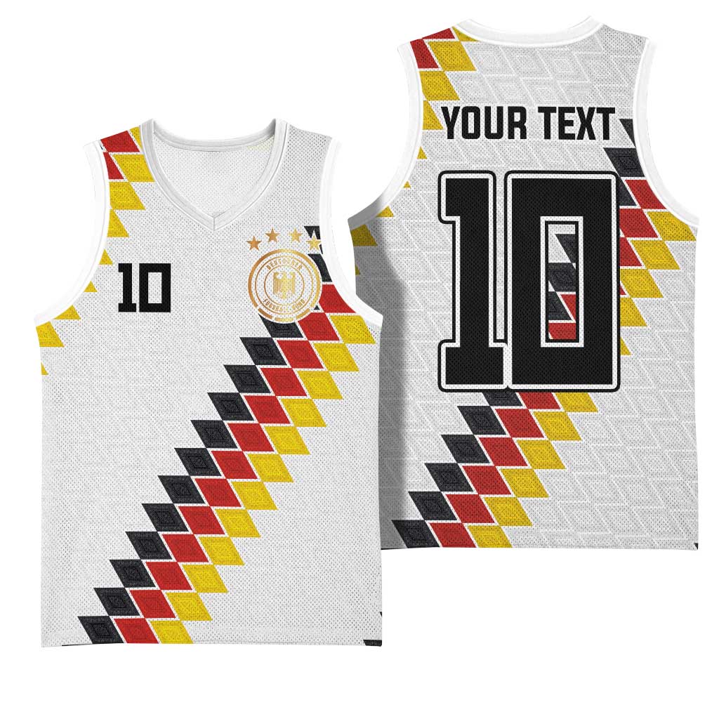 Custom Germany National Football Basketball Jersey Inspired German Flag and Bavarian Renaissance Motifs - Wonder Print Shop