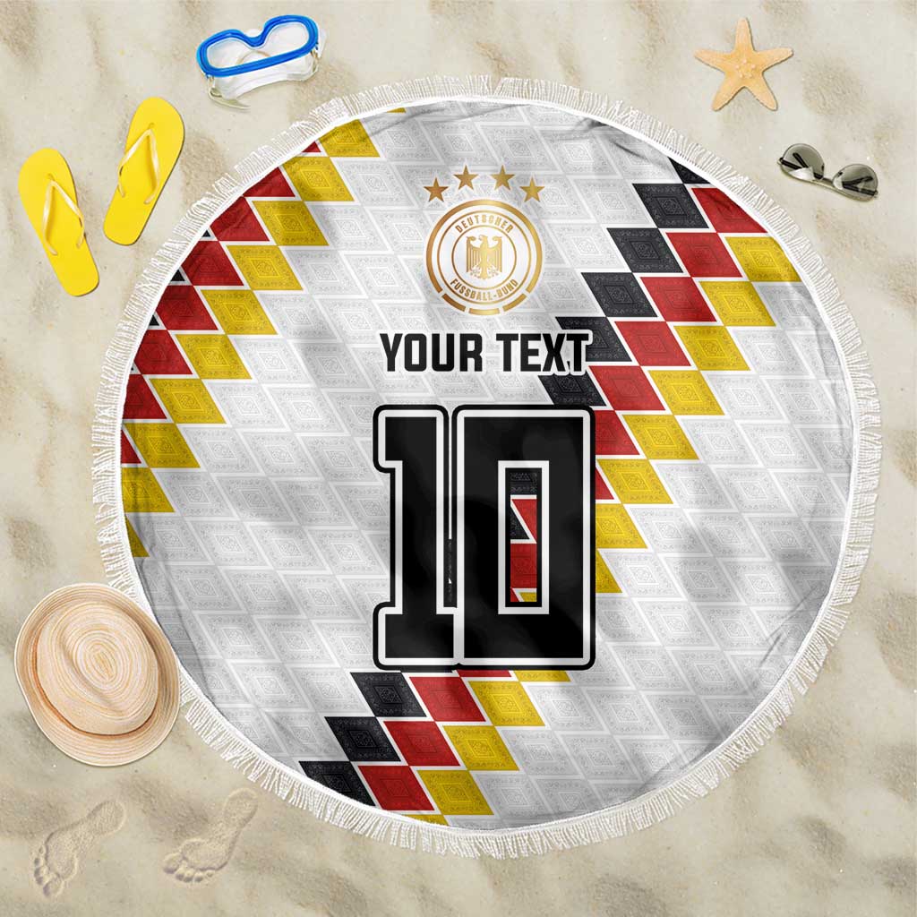 Custom Germany National Football Beach Blanket Inspired German Flag and Bavarian Renaissance Motifs - Wonder Print Shop