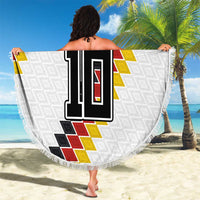 Custom Germany National Football Beach Blanket Inspired German Flag and Bavarian Renaissance Motifs - Wonder Print Shop