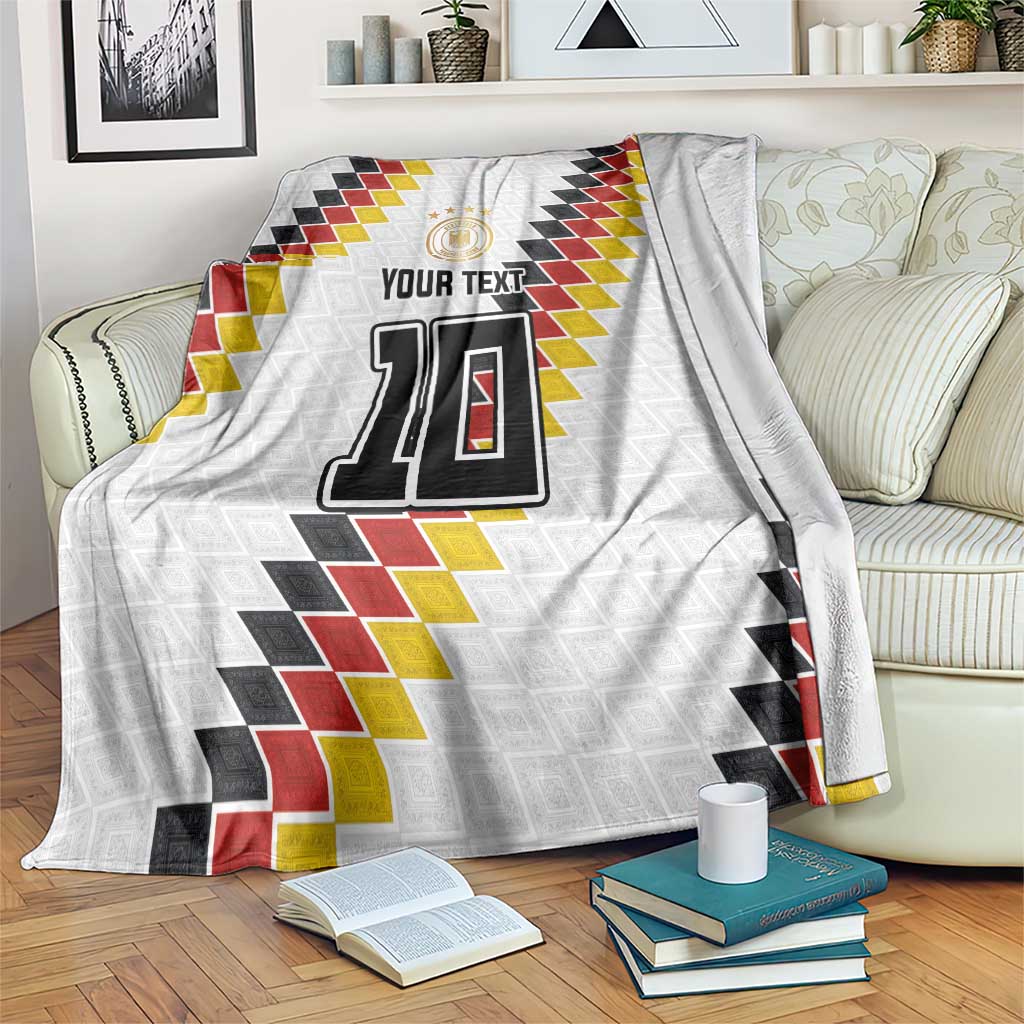 Custom Germany National Football Blanket Inspired German Flag and Bavarian Renaissance Motifs - Wonder Print Shop